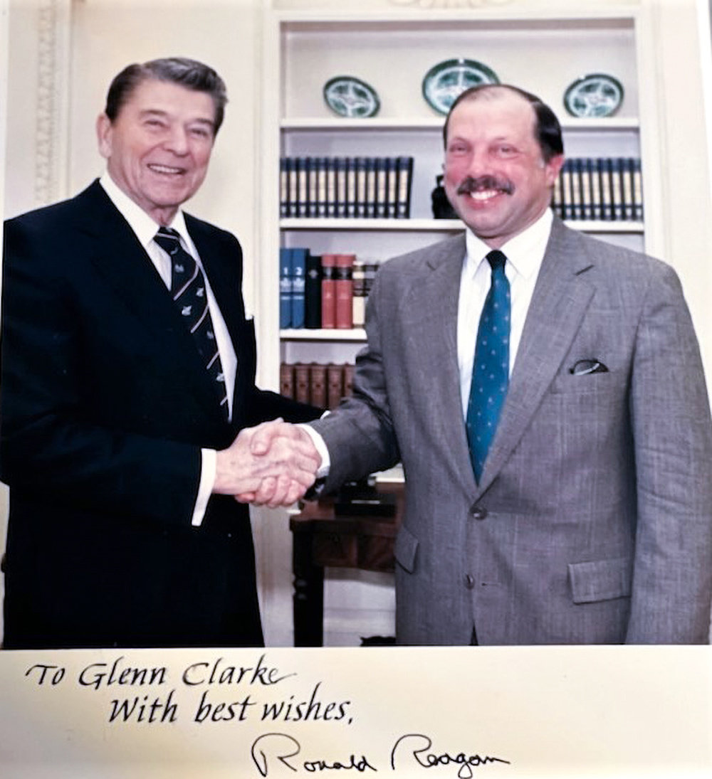 Clarke met President Ronald Reagan